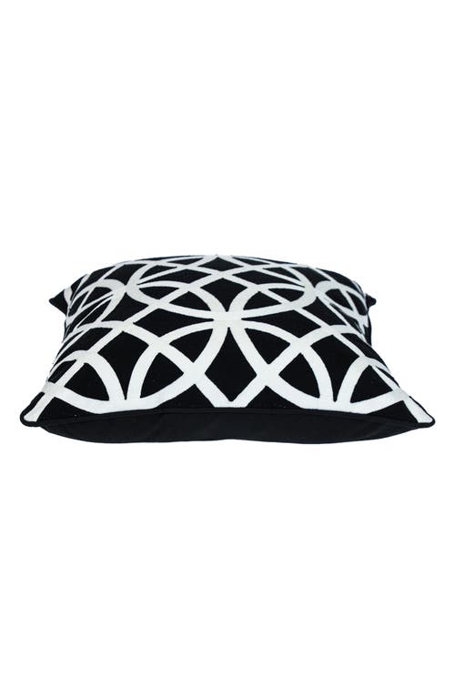 Parkland Collection Chano Embroidered Throw Pillow In Black
