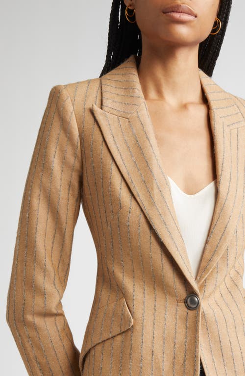 L'agence Chamberlain Pinstriped Single-breasted Blazer In Brown