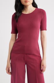 Tahari ASL Short Sleeve Sweater