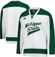 K1 SPORTSWEAR Men's White Michigan State Spartans Home Replica Hockey Jersey