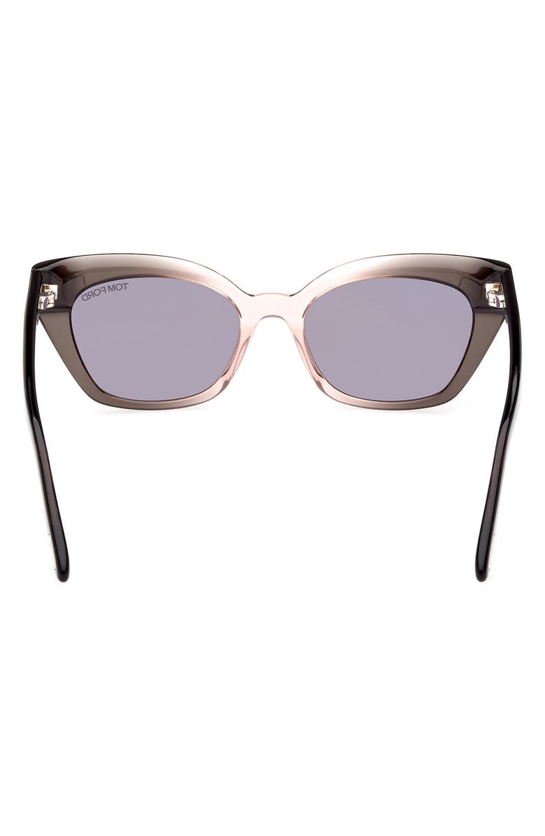 TOM FORD 52mm Cat Eye Sunglasses, Alternate, color, Grey / Roviex