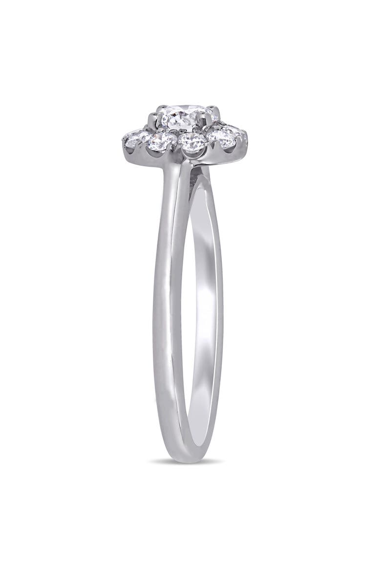 5/8 CTW Lab-Grown Diamond Halo Ring 14k, Alternate, color, White Gold