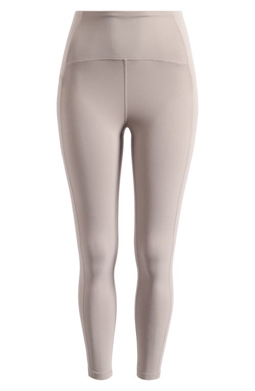 Zella Studio Luxe High Waist Pocket 7/8 Leggings In Grey Rock