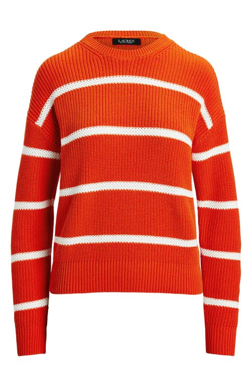 Ralph Lauren Lauren Stripe Linen Crewneck Sweater