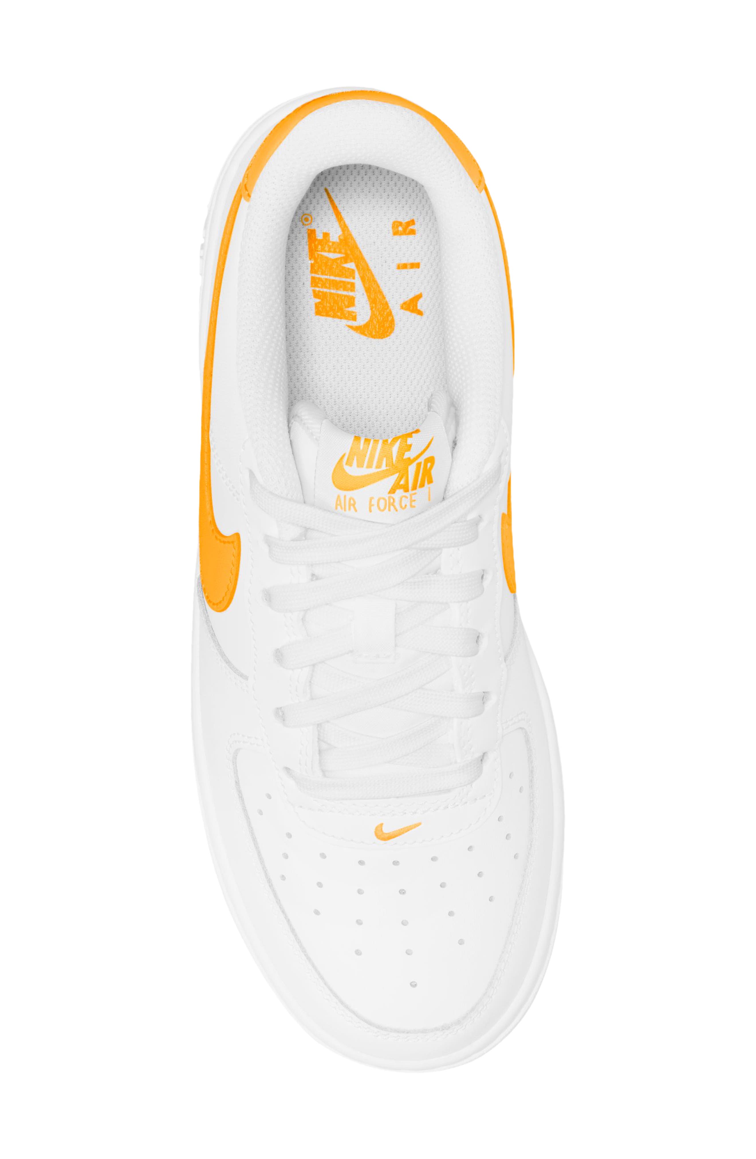 Nike Kids' Air Force 1 Sneaker, Alternate, color, White/ University Gold/ White