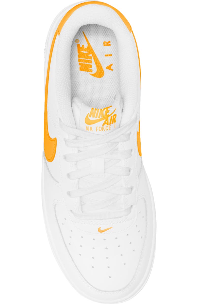 Nike Kids' Air Force 1 Sneaker, Alternate, color, White/ University Gold/ White