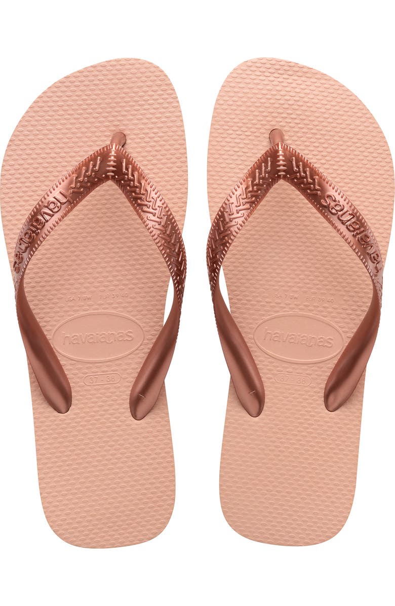 Havaianas Kids' Top Tiras Flip Flop, Main, color, Ballet Rose