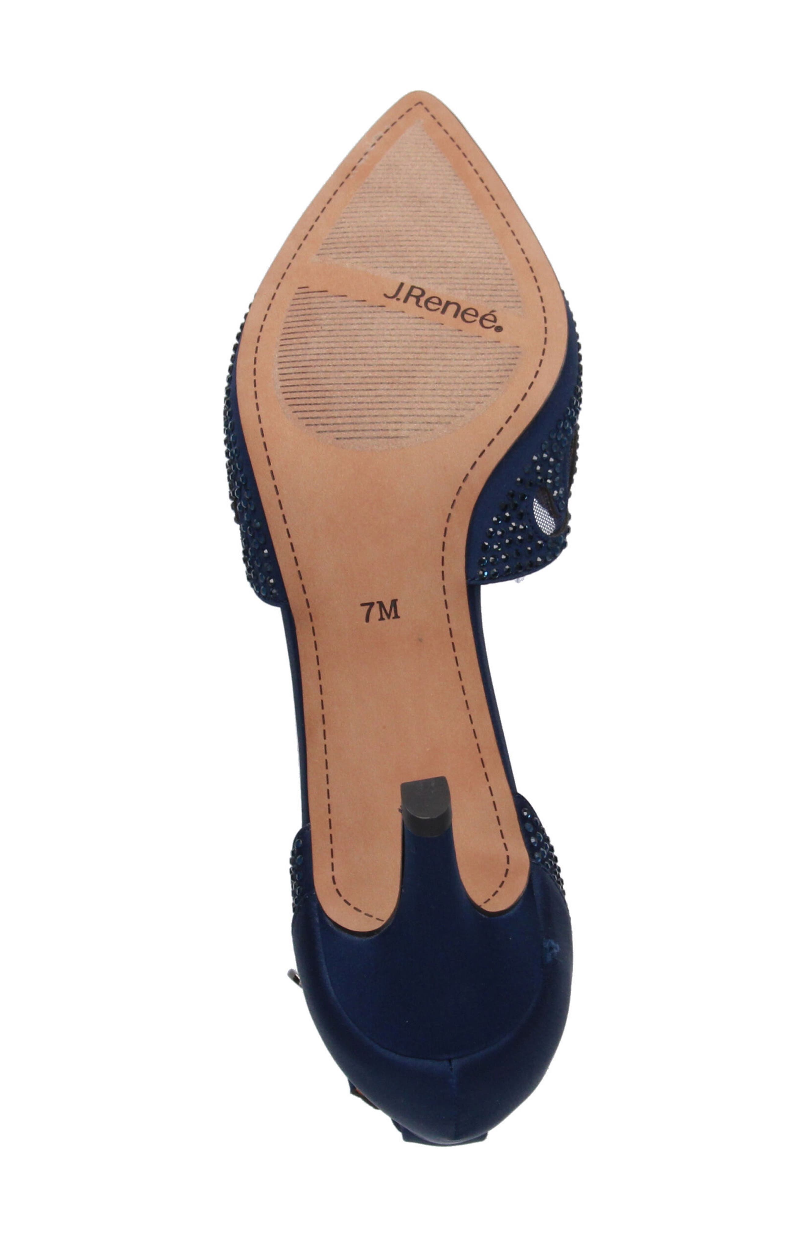 Lisha Rhinestone Pointed Toe Pump, Alternate, color, NAVY
