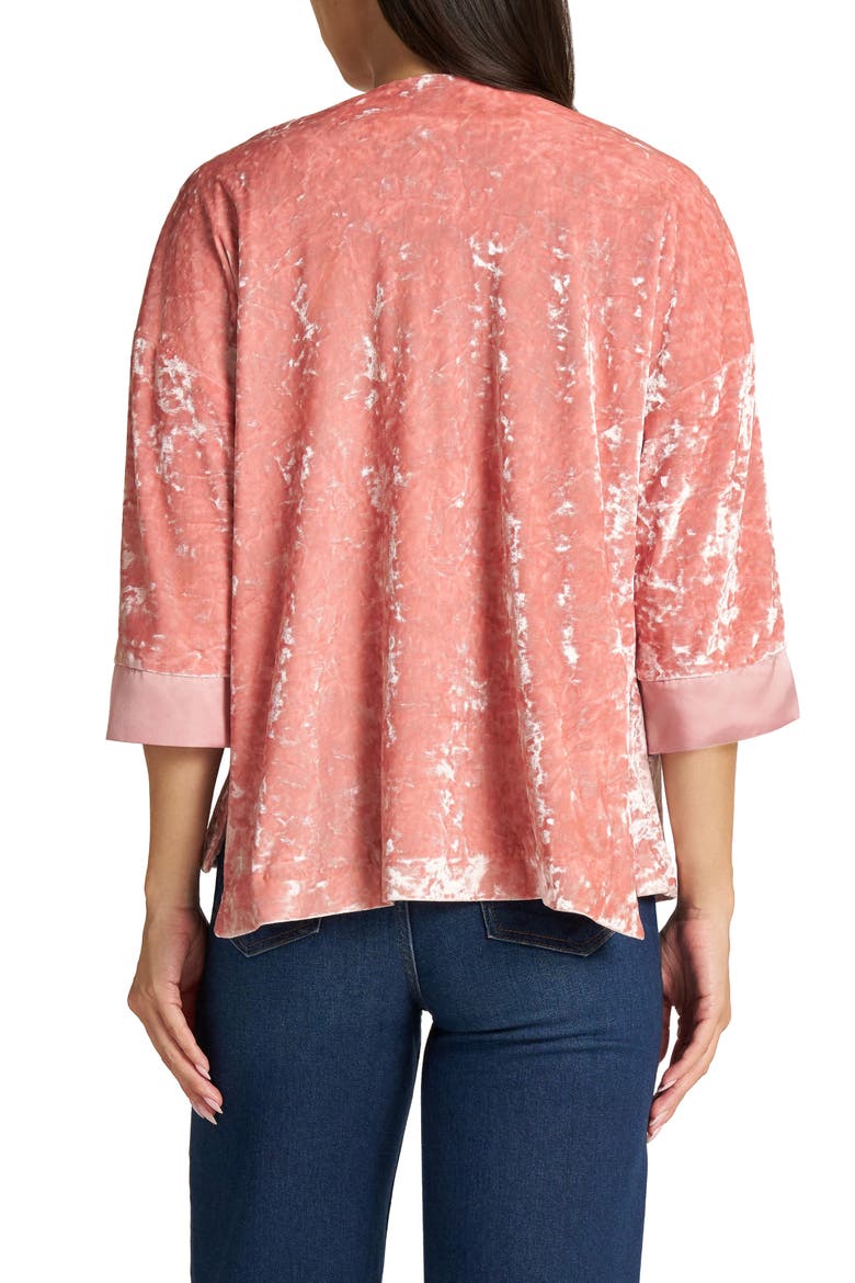 Crushed Velvet Jacket, Alternate, color, ROSEBUD