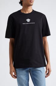 Versace Medusa Embroidered Cotton T-Shirt