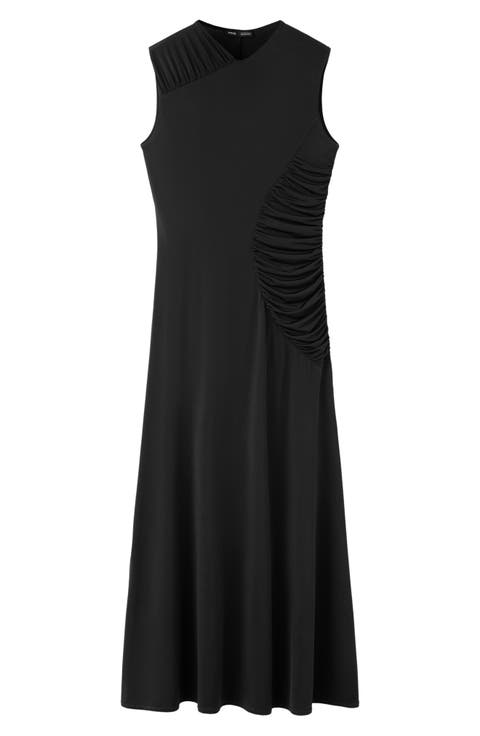 Ruched Detail Sleeveless Dress