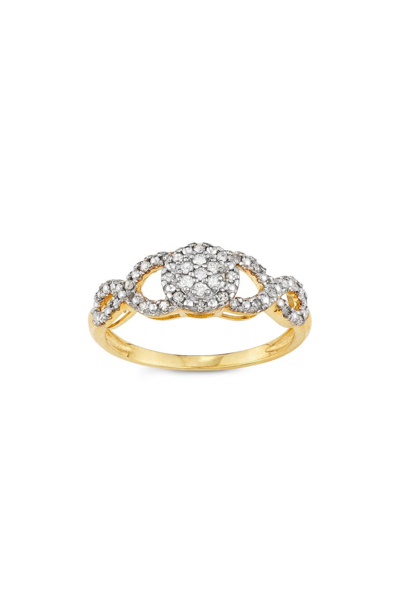 FZN 10k Gold Diamond Ring, Main, color, Gold