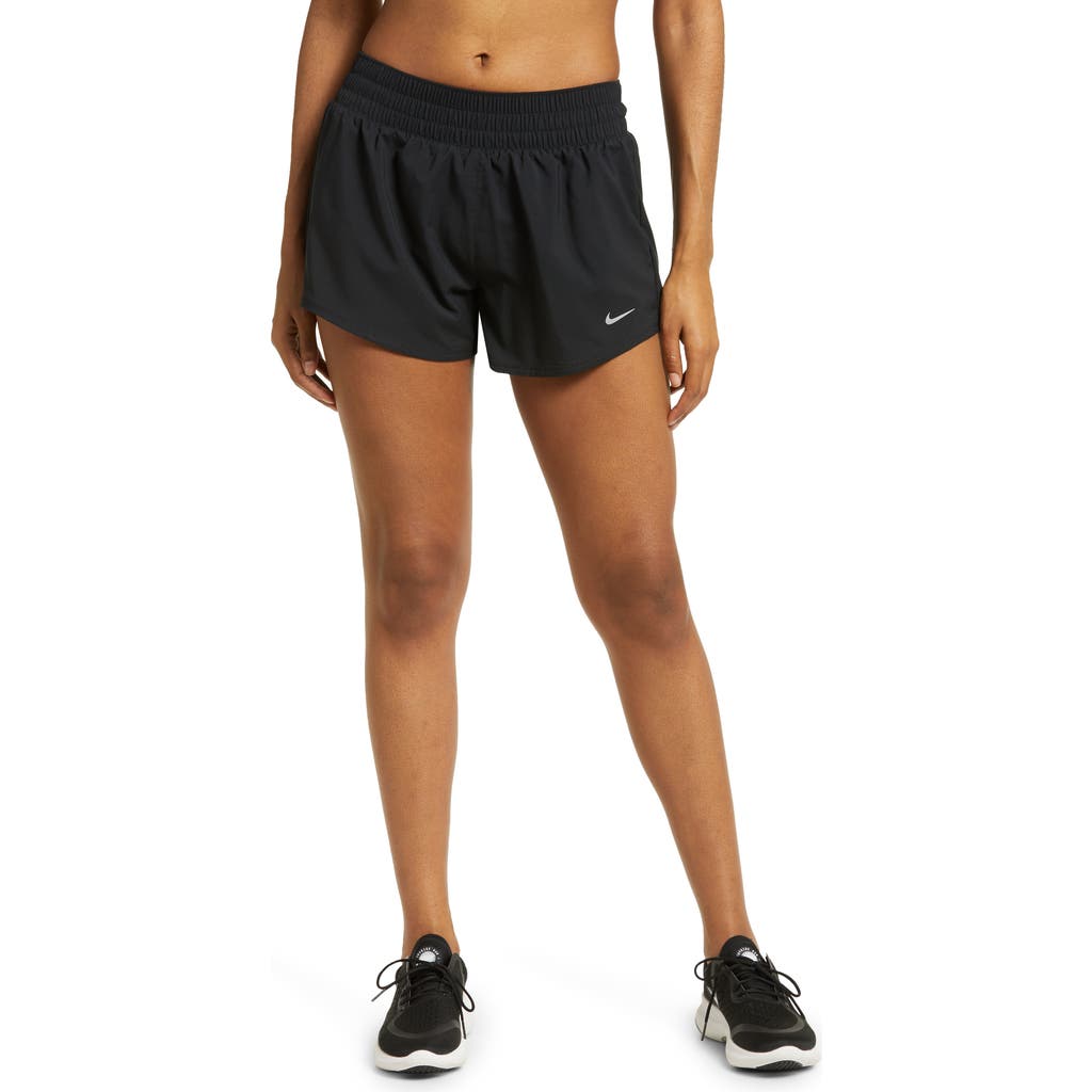 Nike Dri-fit One Shorts In Black/reflective Silver