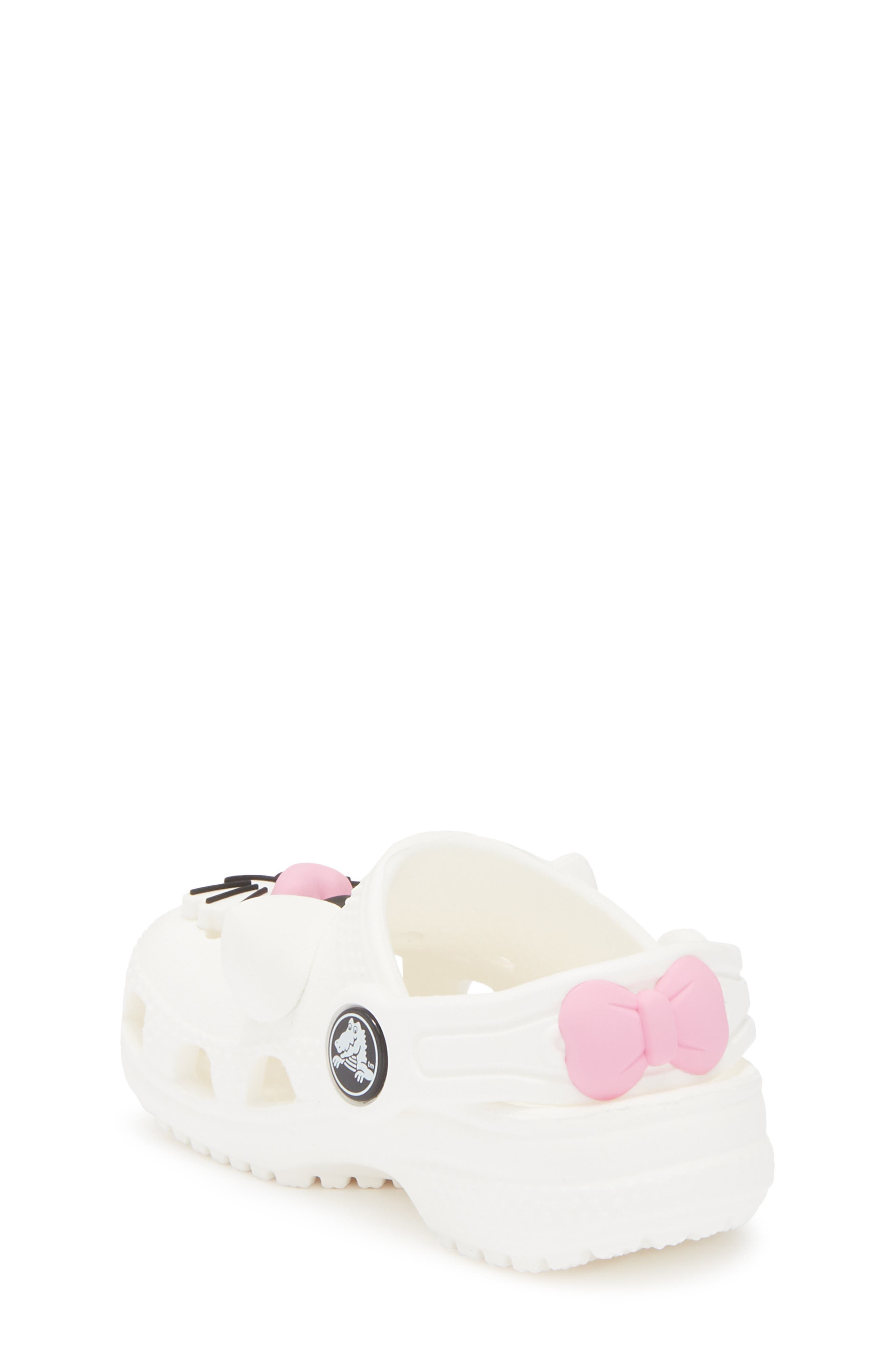 CROCS Kids' Classic I Am Cat Clog, Alternate, color, White/ Pink Tweed