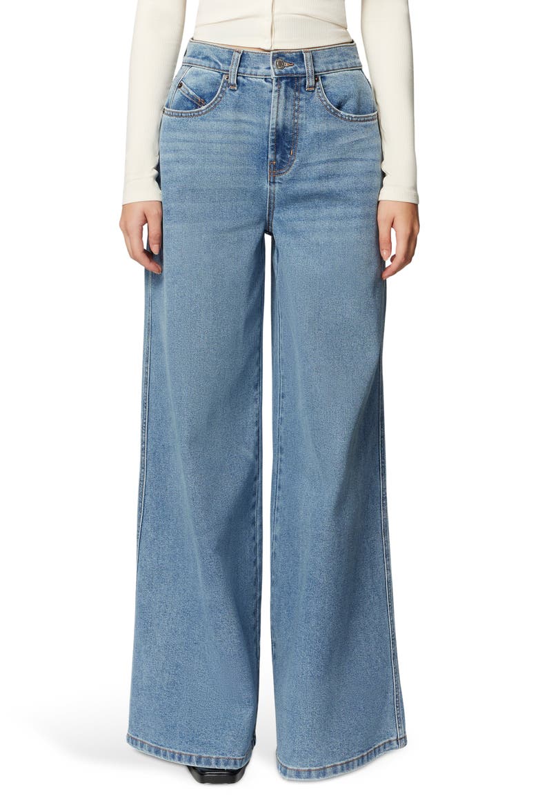 High Waist Wide Leg Jeans, Main, color, MED WASH