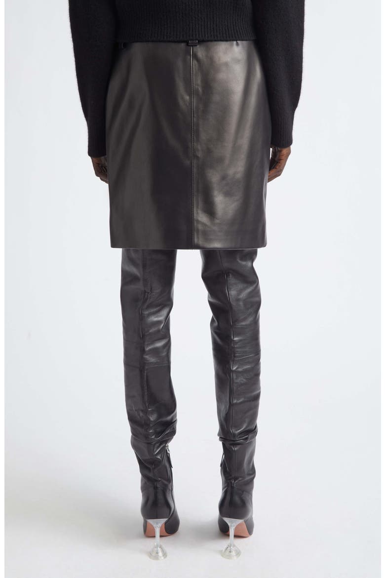 The Leather Pencil Skirt, Alternate, color, BLACK