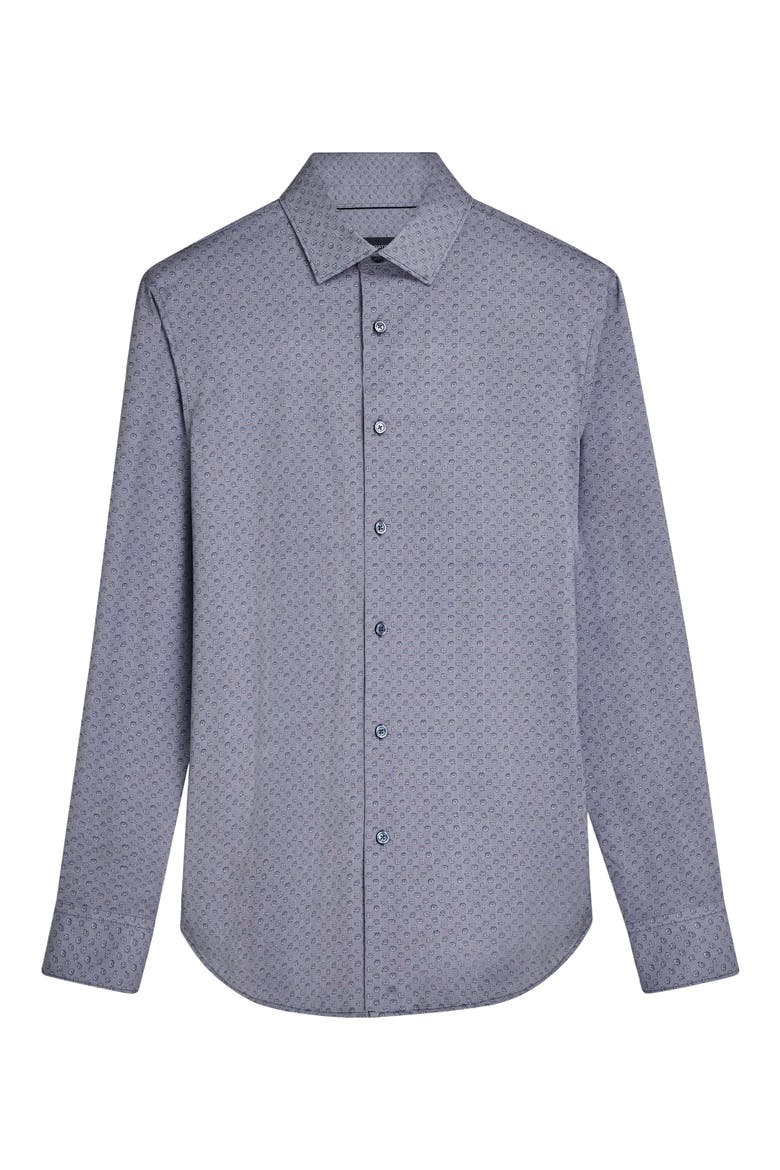 James OoohCotton® Geometric Floral Button-Up Shirt, Alternate, color, NAVY