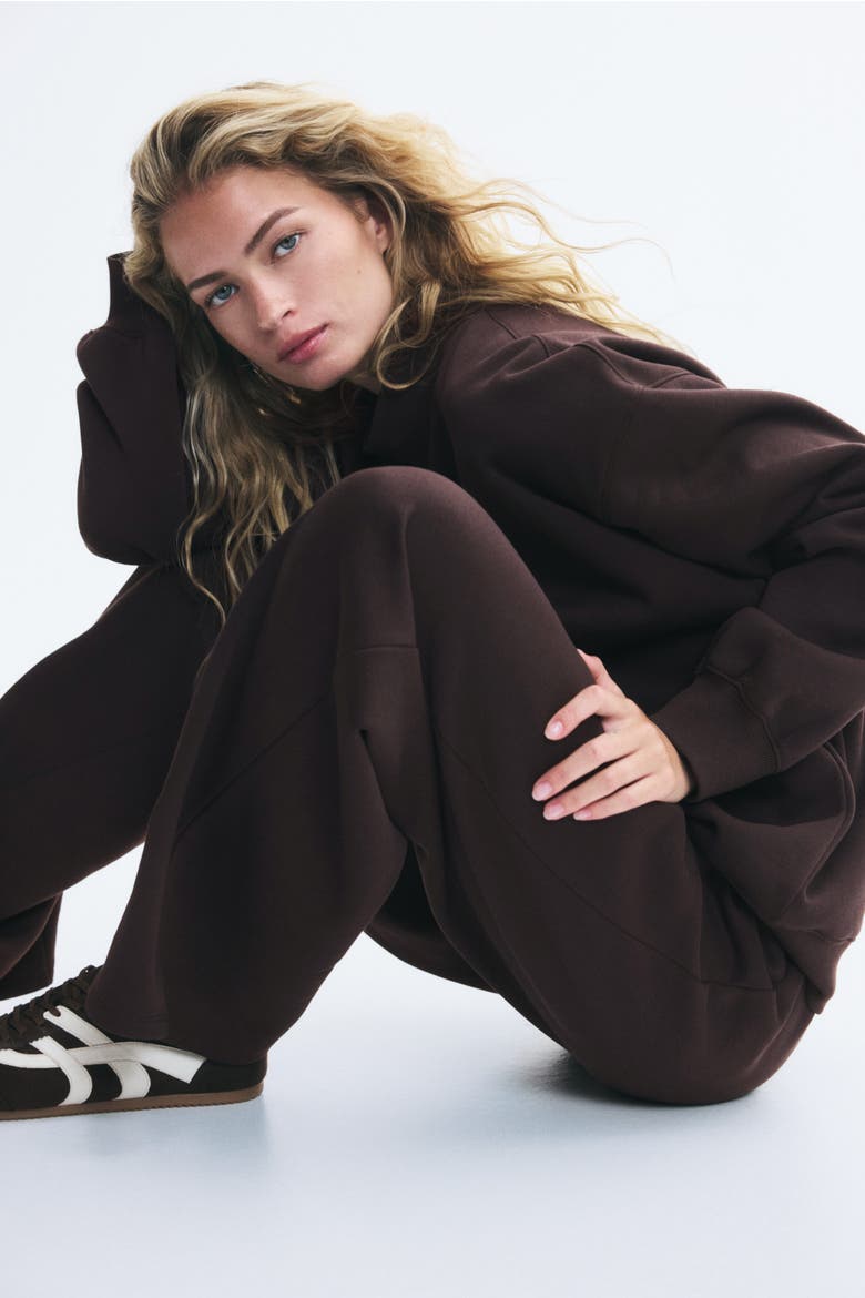 2-Piece Sweatshirt And Joggers Set, Alternate, color, Dark brown
