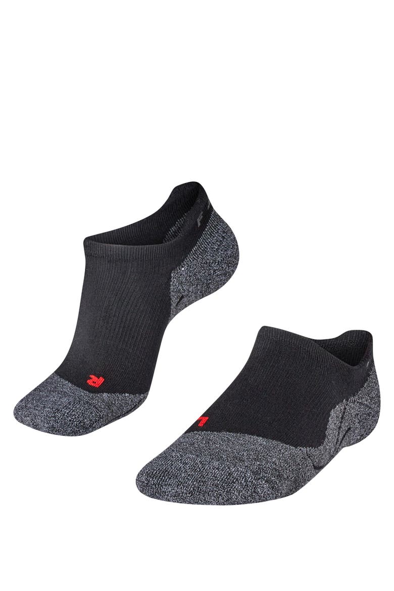 RU3 Comfort Invisible Running Socks, Main, color, Black-Mix
