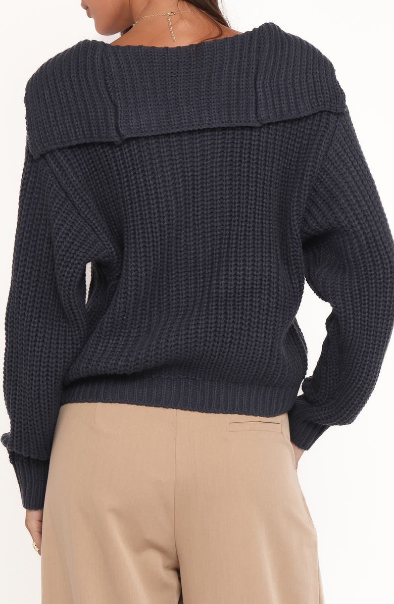 Petal & Pup Amelia Sailor Collar Cardigan, Alternate, color, Navy