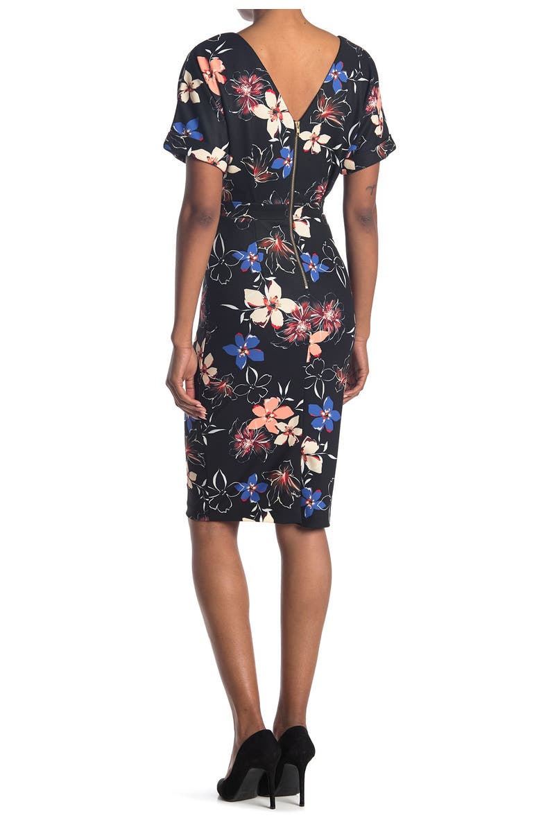 Alexia Admor Dolman Sleeve Sheath Dress, Alternate, color, Azure Floral