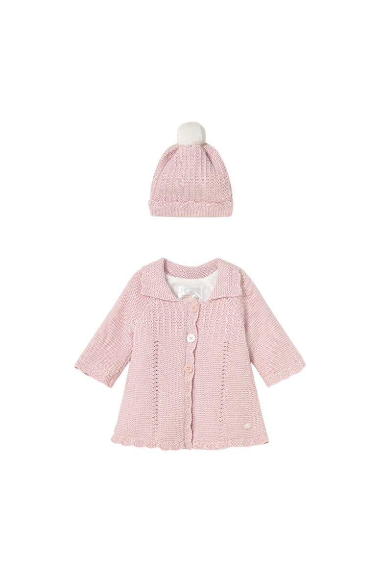Knit Coat with Hood, Main, color, Pink