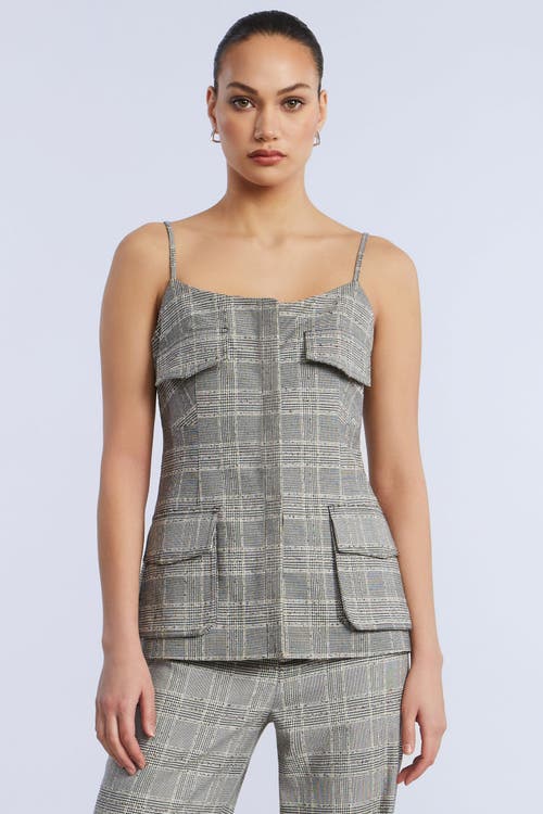 Bcbg Glen Plaid Vest In Gray