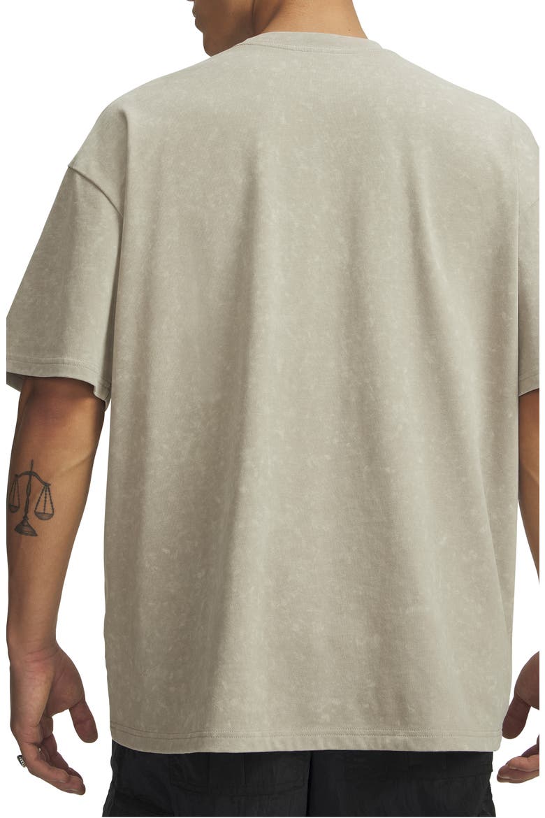 UA Logo Patch Oversize T-Shirt, Alternate, color, TIMBERWOLF TAUPE