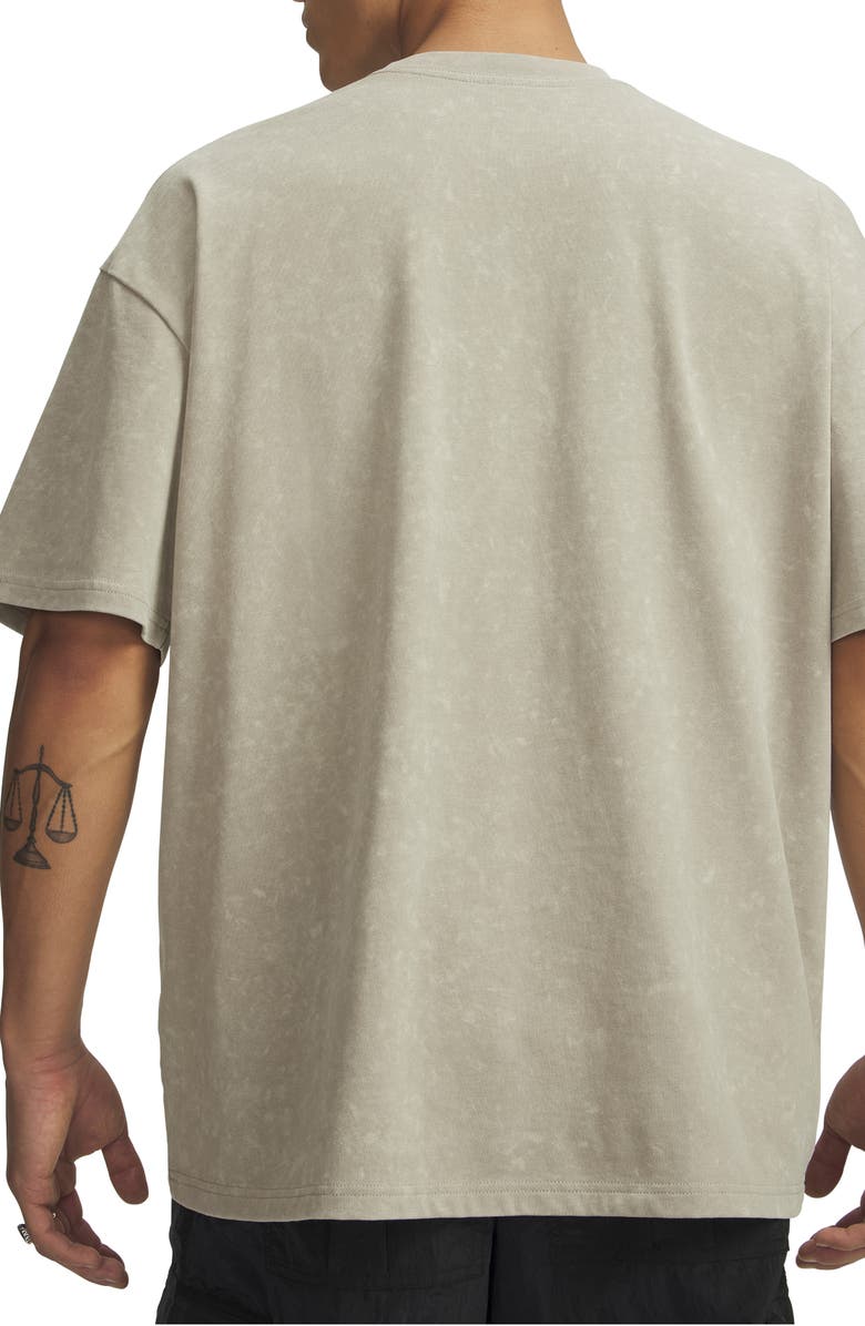 Under Armour UA Logo Patch Oversize T-Shirt, Alternate, color, Timberwolf Taupe