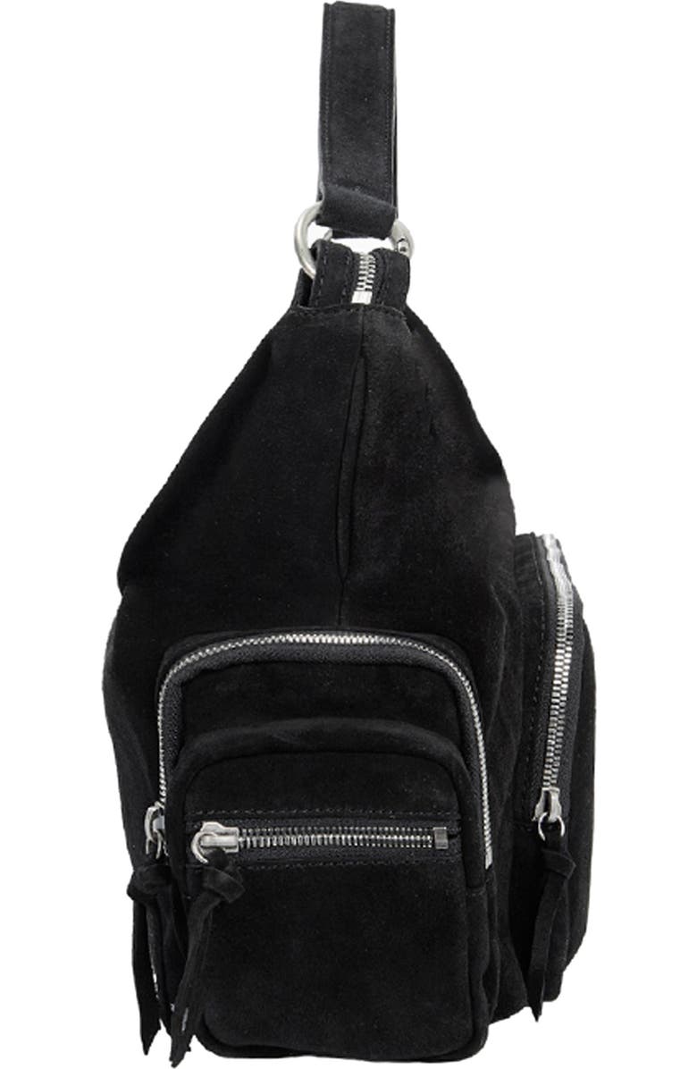 MARGESHERWOOD City Suede Hobo Bag, Alternate, color, Black Suede