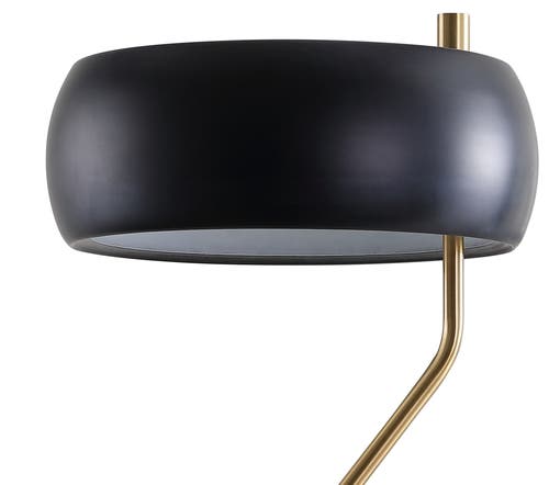 Jonathan Y Oskar 22.5" Moody Metal Led Desk Lamp, Black/brass Gold In Black/brass Gold