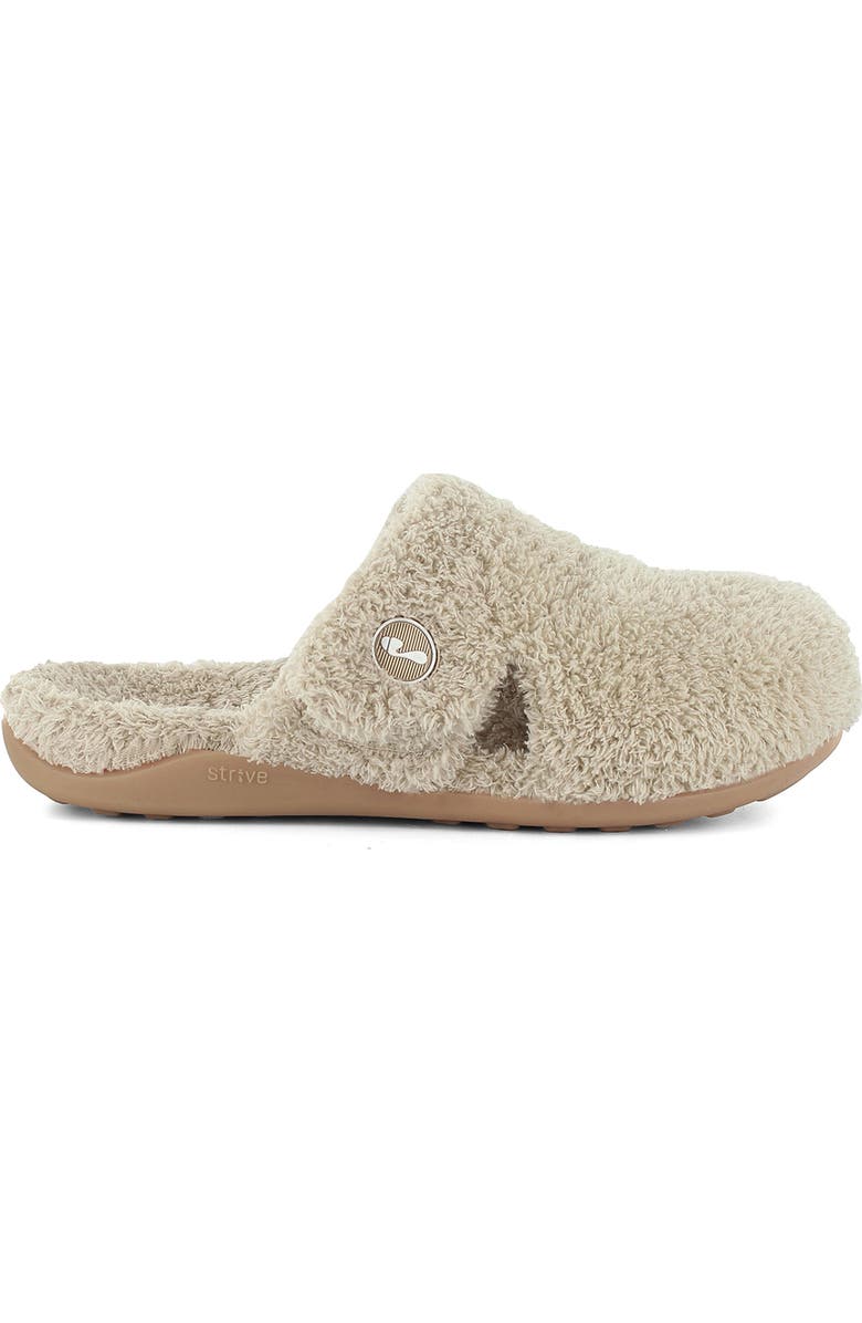 STRIVE Zara Faux Fur Slipper, Alternate, color, Beige