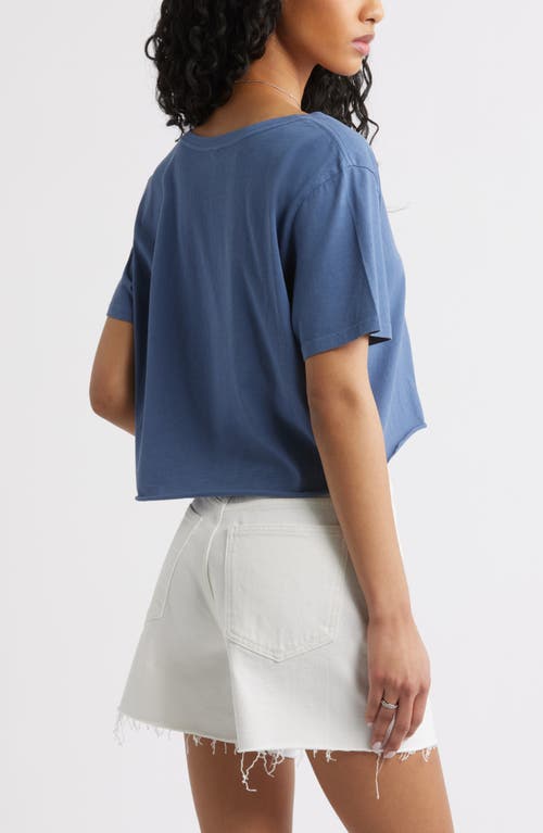 BP. BP. WASHED V-NECK CROP T-SHIRT 