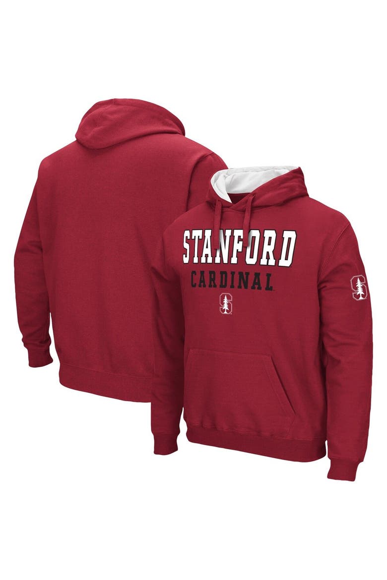 Men's Colosseum Cardinal Stanford Cardinal Sunrise Pullover Hoodie, Main, color, Cardinal