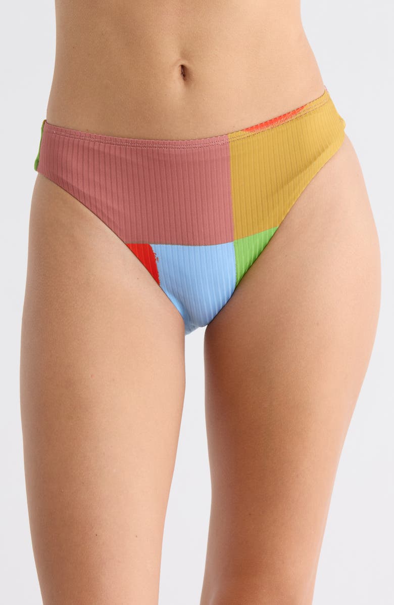 Vitamin A<sup>®</sup> Cali High Leg Bikini Bottoms, Main, color, Abstract
