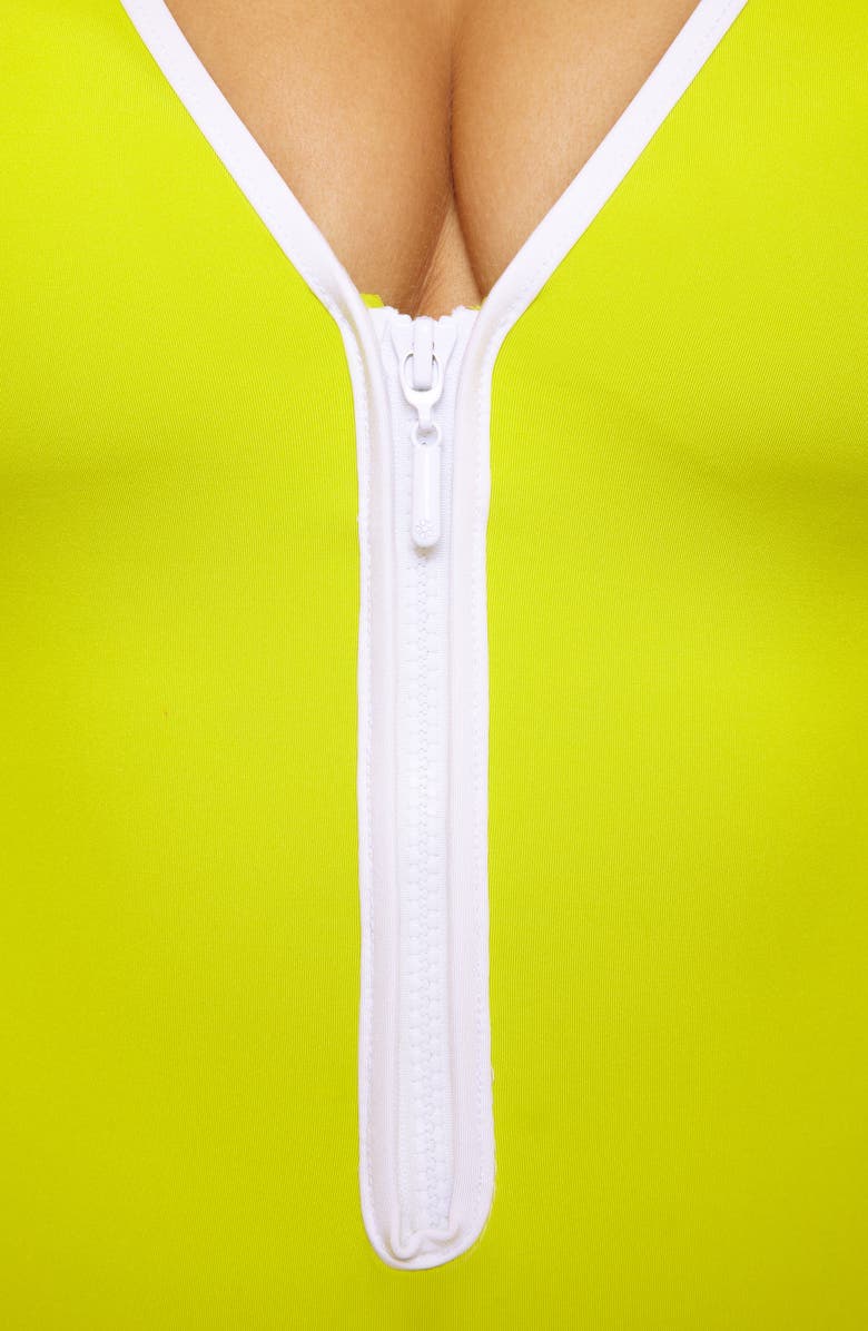 Trina Turk Triumph Front Zip One-Piece Swimsuit, Alternate, color, 