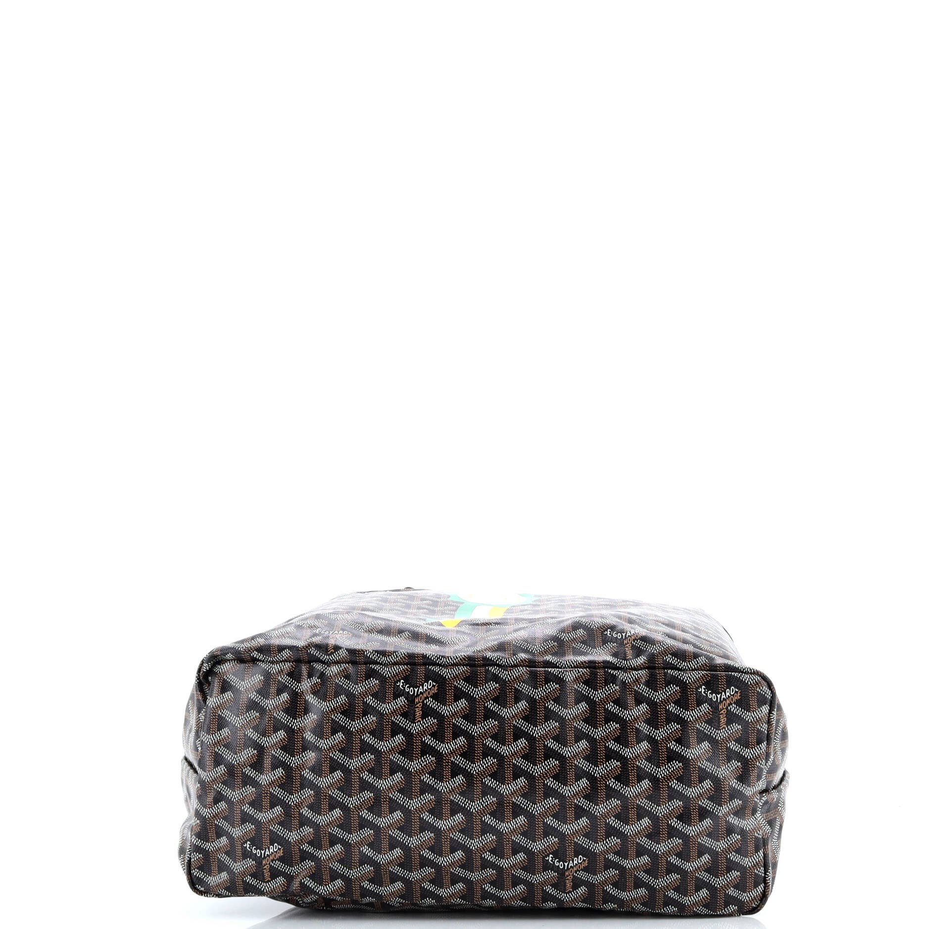 Pre-Owned Goyard Saint Louis Tote Printed Coated Canvas PM, Alternate, color, Black