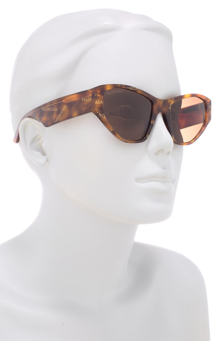 Balenciaga 54mm Cat Eye Sunglasses, Alternate, color, Havana Brown