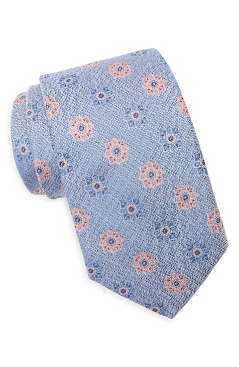 Atwood Medallion Cotton Jacquard Tie