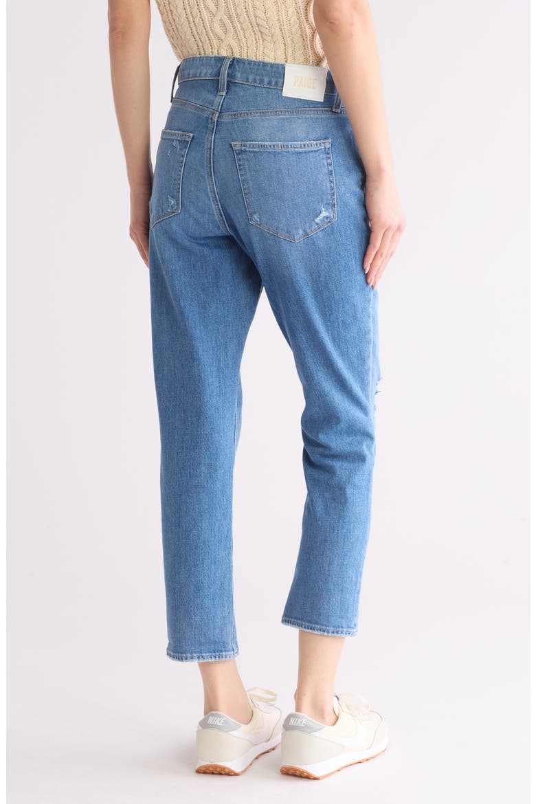 Brigitte High Waist Cuffed Straight Leg Jeans, Alternate, color, VIVA DESTRUCTED