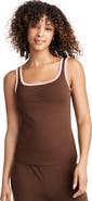 Jockey Women's Cotton Stretch Ruched Tank with Built-in Bra