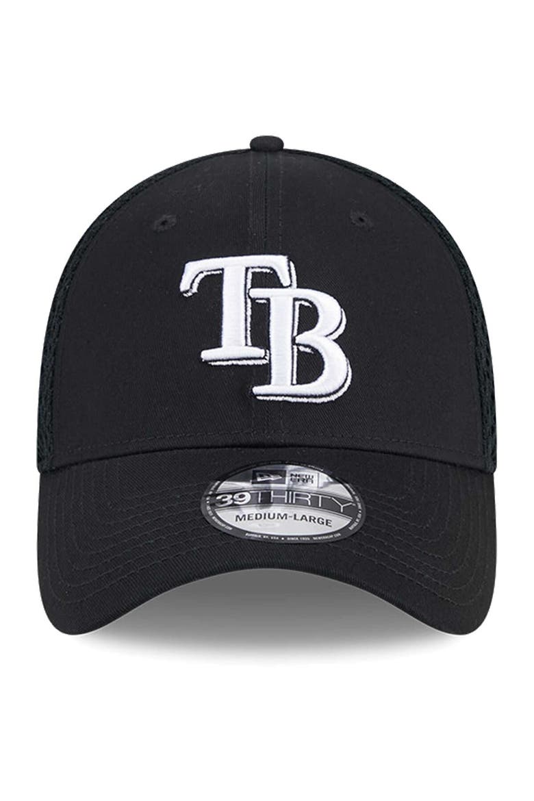 Men's New Era Tampa Bay Rays Neo 39THIRTY Flex Hat, Alternate, color, Black