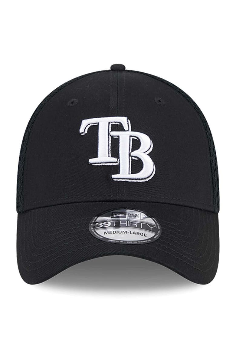 New Era Men's New Era Tampa Bay Rays Neo 39THIRTY Flex Hat, Alternate, color, Black