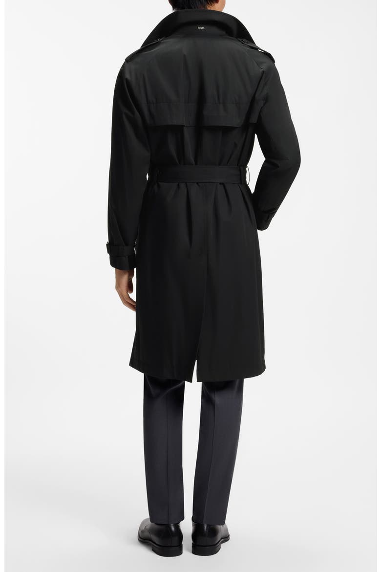 Jared Double Breasted Trench Coat, Alternate, color, BLACK