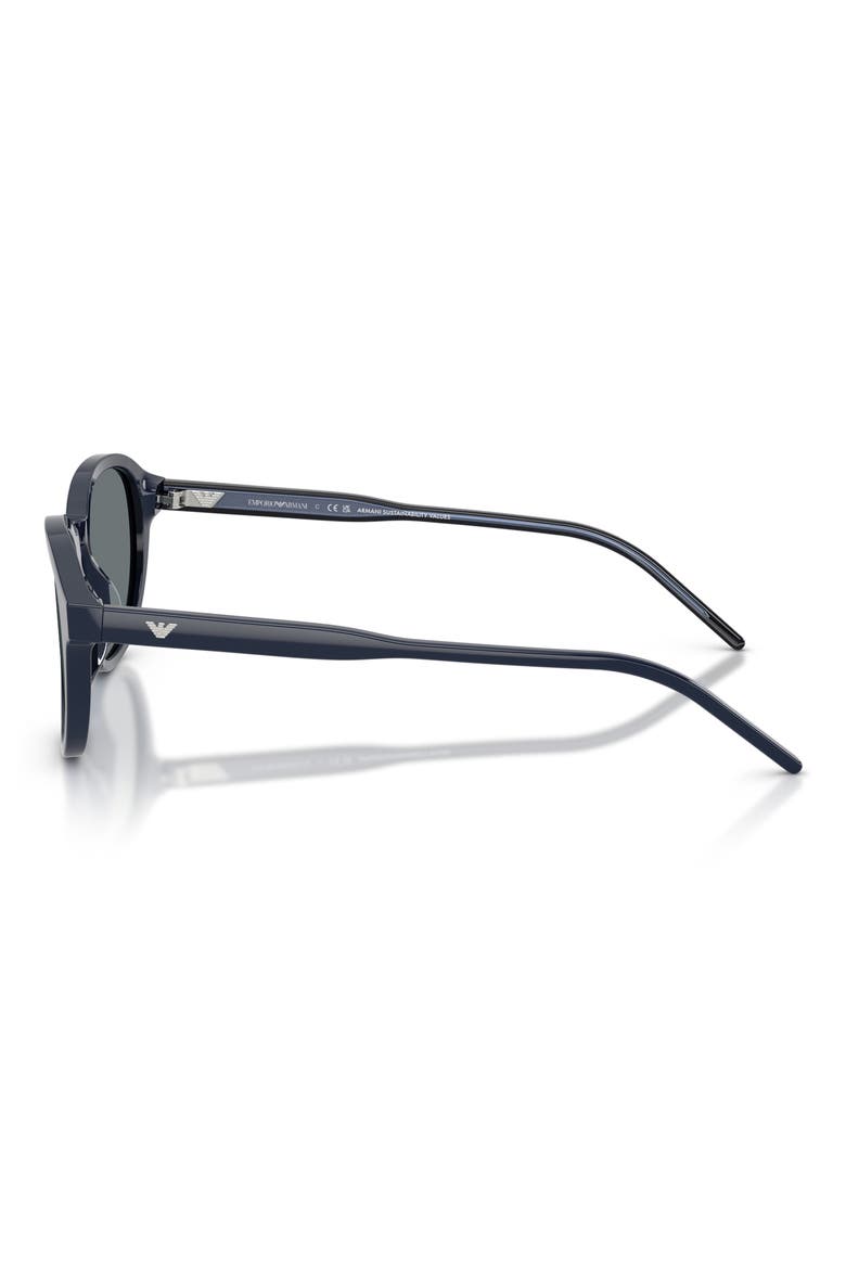 51mm Pillow Sunglasses, Alternate, color, SHINY BLUE / DARK BLUE