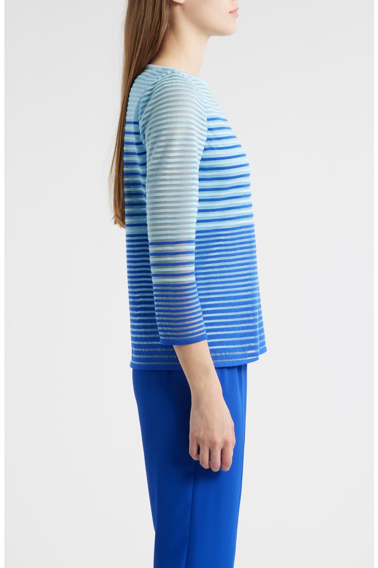 Stripe Sheer Knit Tunic, Alternate, color, SAPPHIRE SEA/ DAWN