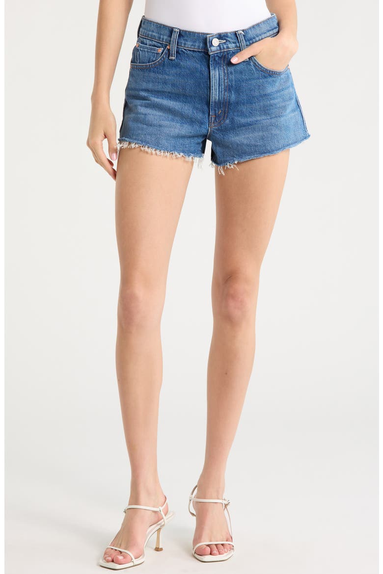 The Dodger Denim Cutoff Shorts, Main, color, GREEN THUMB