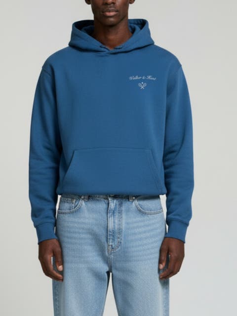 Relaxed St Tropez Tennis Print Hoodie