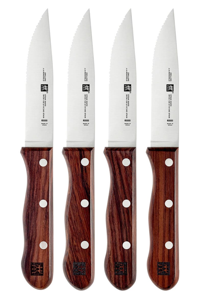 4-Piece Steakhouse Knife Set, Main, color, STAINLESS STEEL