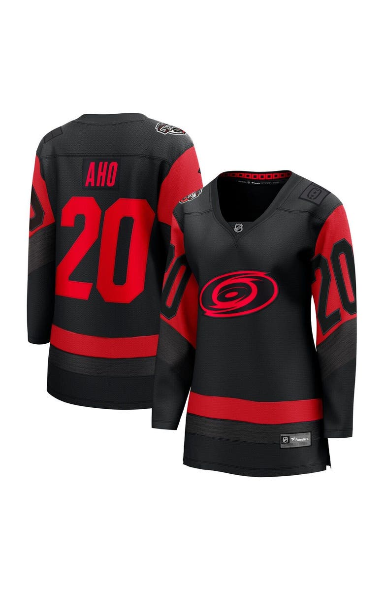 FANATICS Women's Fanatics Branded Sebastian Aho Black Carolina Hurricanes 2023 NHL Stadium Series Breakaway Player Jersey, Alternate, color, 